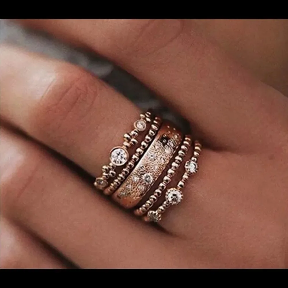Rose Gold Stackable Rings